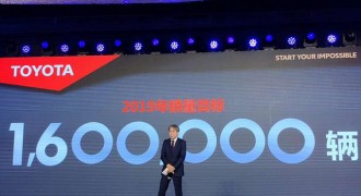 丰田2019年冲击160万辆销量目标